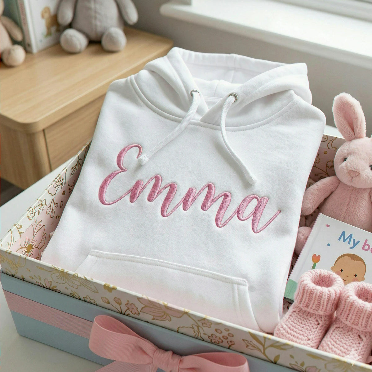 Custom Toddler Name Sweatshirt, Embroidered Big Bro or Little Sister Gift, Toddler Back to School Gift