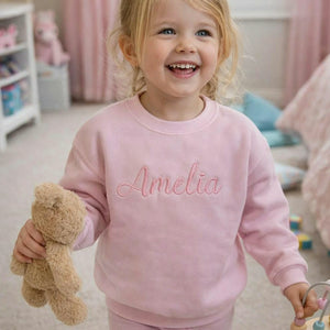 Custom Toddler Name Sweatshirt, Embroidered Big Bro or Little Sister Gift, Toddler Back to School Gift