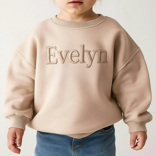 Custom Toddler Name Sweatshirt, Embroidered Big Bro or Little Sister Gift, Toddler Back to School Gift