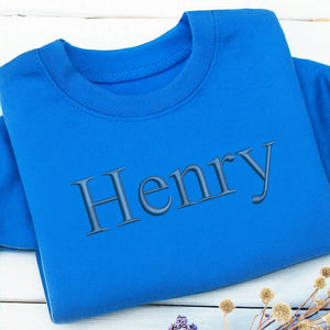 Custom Toddler Name Sweatshirt, Embroidered Big Bro or Little Sister Gift, Toddler Back to School Gift