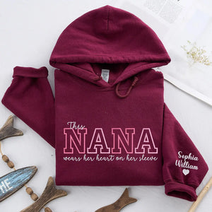 Custom embroidered Nana sweatshirt in soft fabric, perfect heartfelt Mother’s Day gift for grandmother