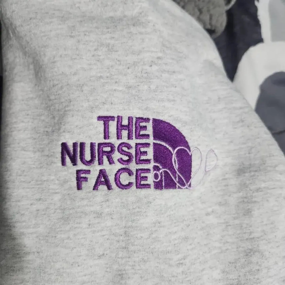 Custom Embroidered The Nurse Face Quarter Zip Sweatshirt, Nurse Zip Up Hoodie, New Nurse Gift