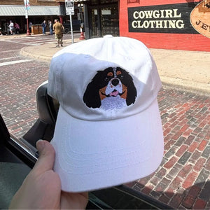 Personalized Dog Hat with Custom Embroidered Photo - Unique Dog Lover Gift Idea