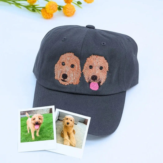 Personalized Dog Hat with Custom Embroidered Photo - Unique Dog Lover Gift Idea
