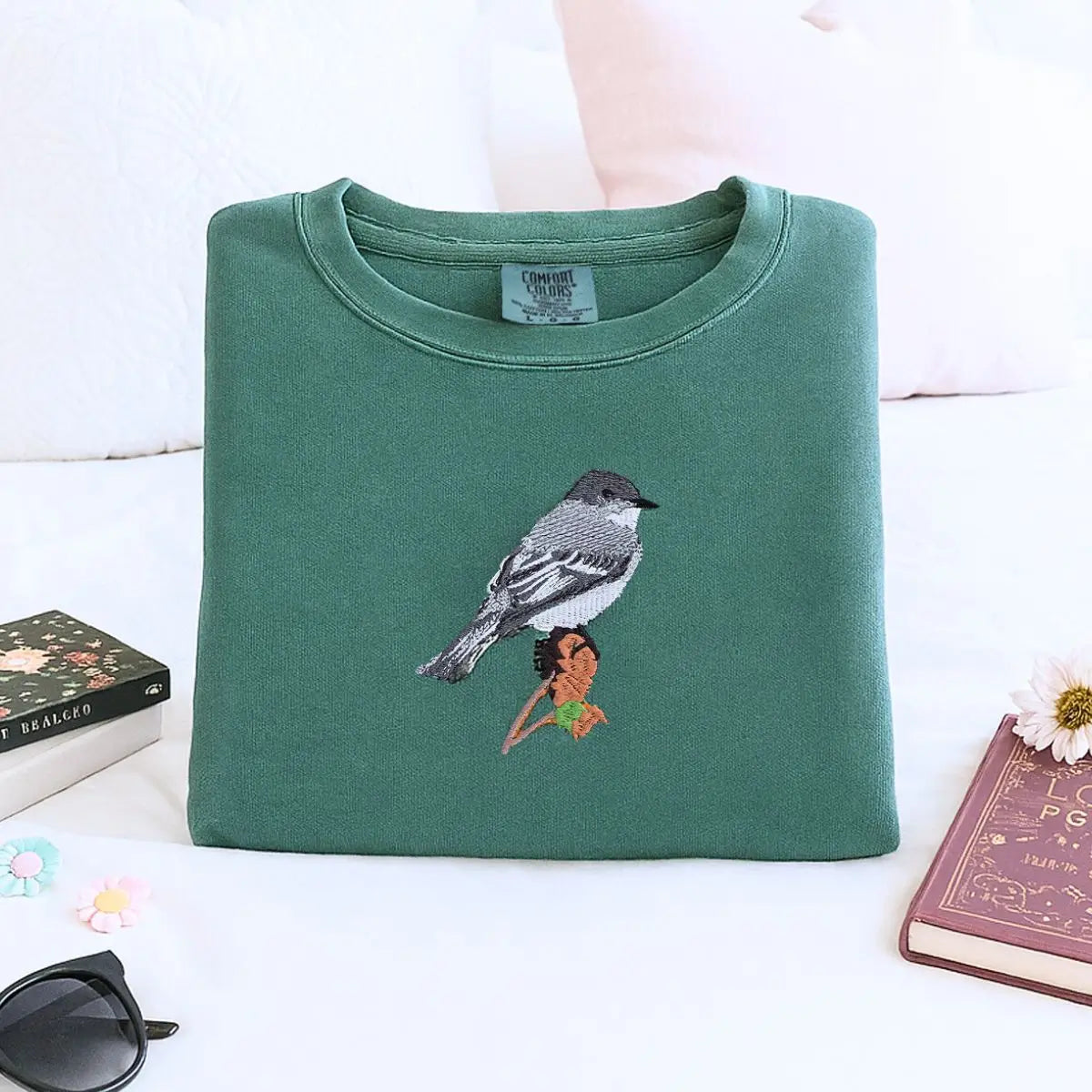 Custom embroidered shirt featuring pet portrait and name on sleeve – perfect personalized gift for pet lovers