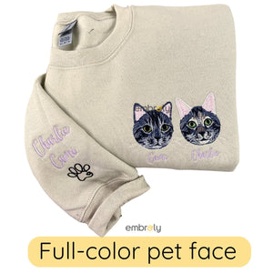 Personalized Pet Loss Gifts with Embroidery Pet Photo Sweatshirt or Hoodie