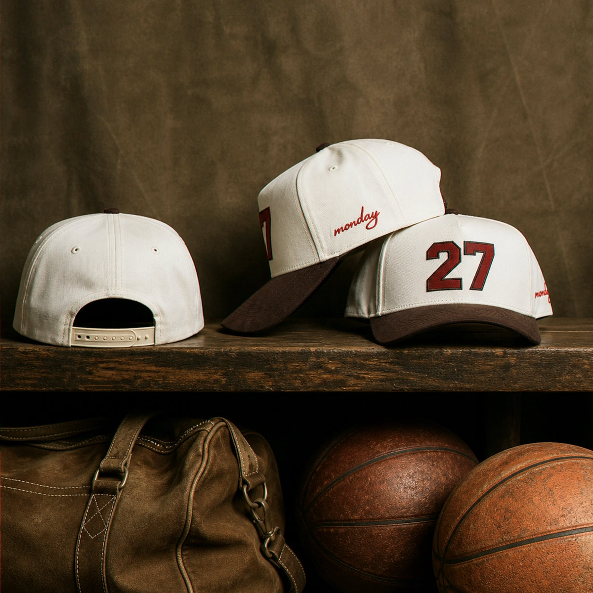 Custom Player Varsity Sports Number Snapback Hats - Embroidered Your Text, Name, Logo on Front, Side & Back