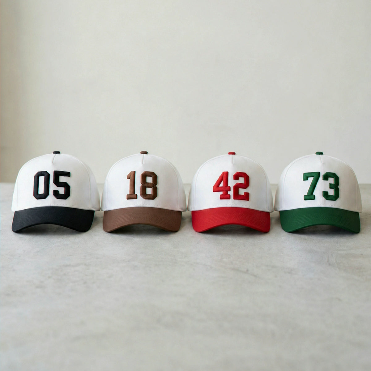 Custom Player Varsity Sports Number Snapback Hats - Embroidered Your Text, Name, Logo on Front, Side & Back
