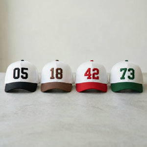 Custom Player Varsity Sports Number Snapback Hats - Embroidered Your Text, Name, Logo on Front, Side & Back