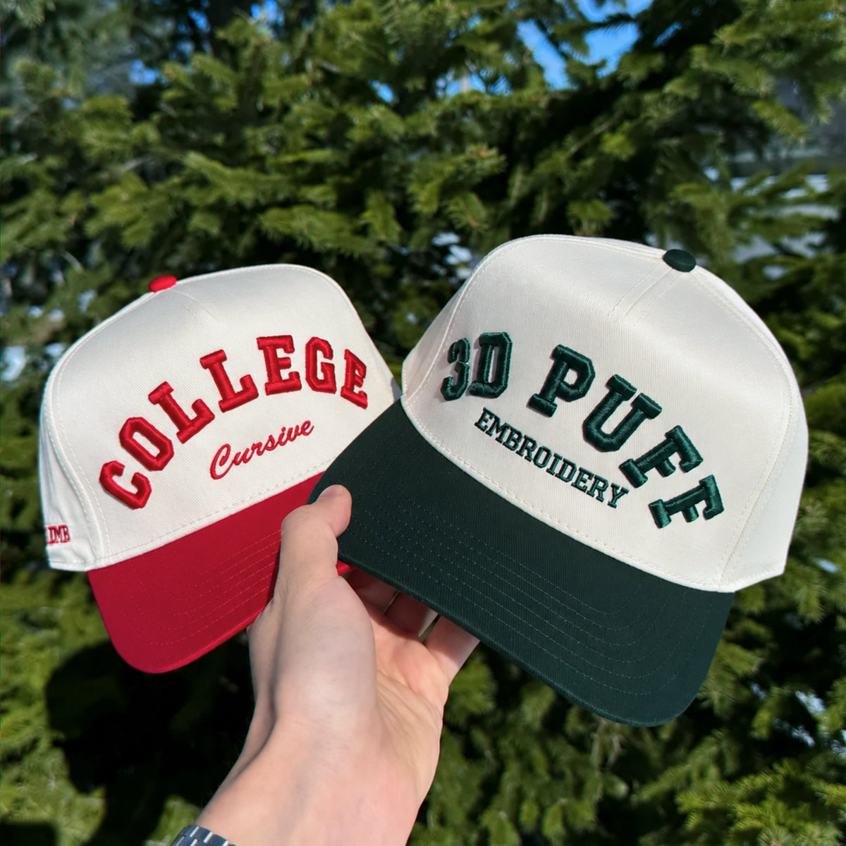Custom Puff Text Snapback Hats - 3D Embroidered Your Text, Name, Logo on Front, Side & Back