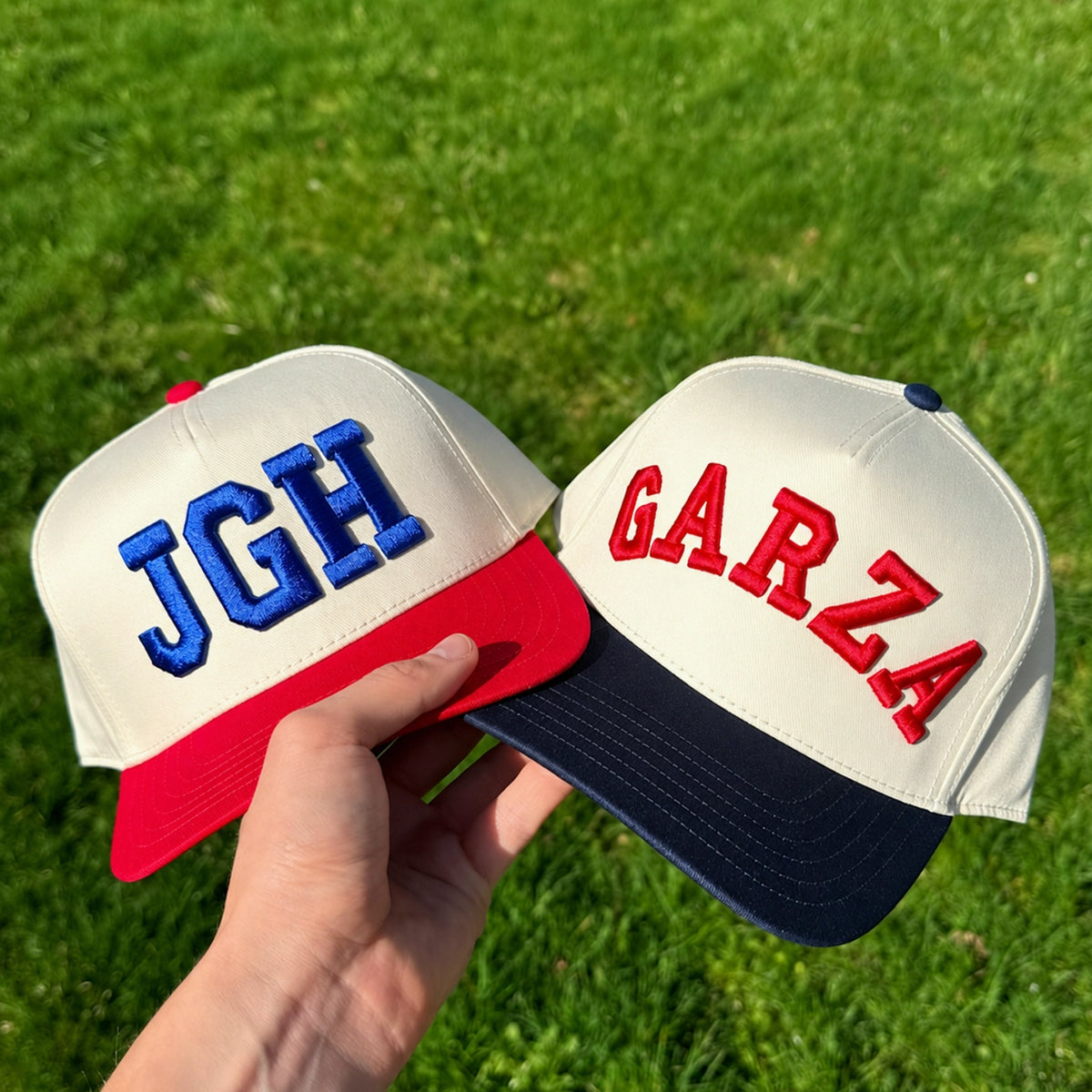 Custom Puff Text Snapback Hats - 3D Embroidered Your Text, Name, Logo on Front, Side & Back