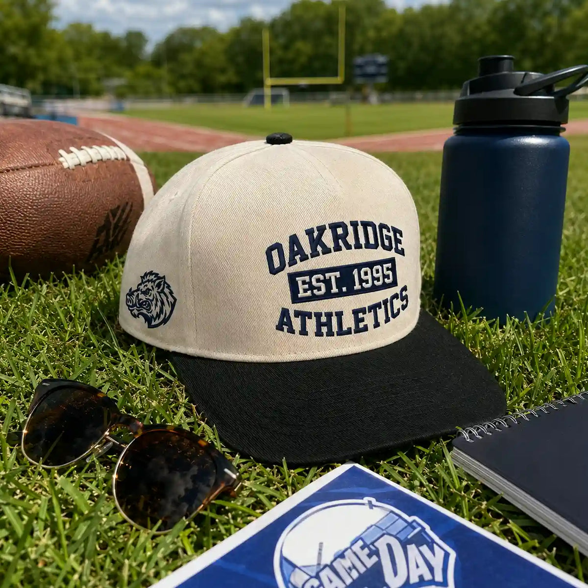 Custom School Team Snapbacks Hats - Embroidered Campus Club Caps Text, Logo, Name