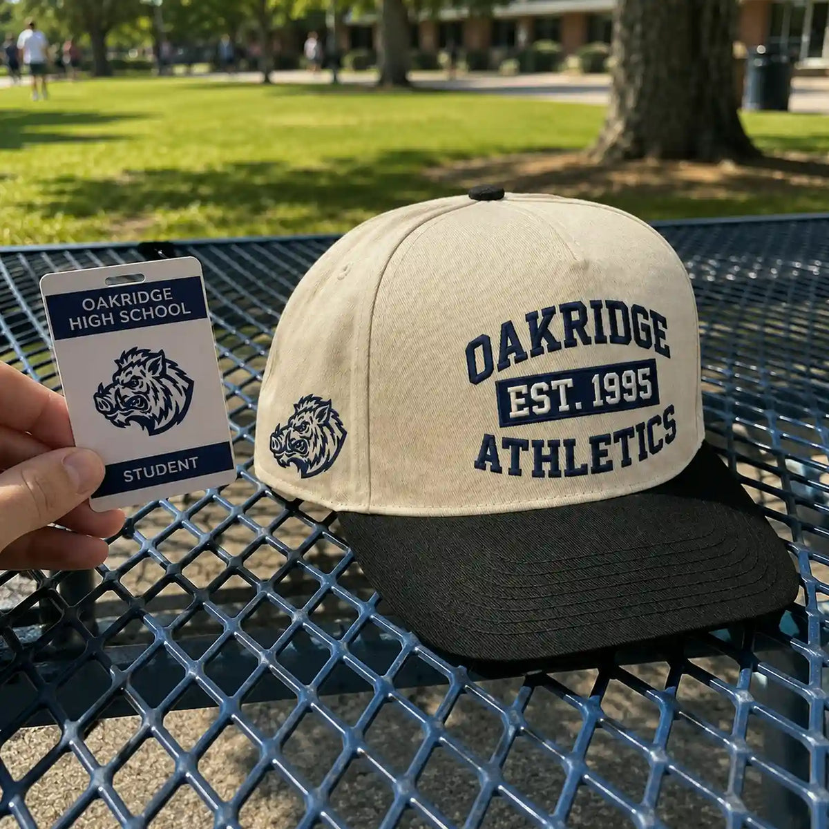 Custom School Team Snapbacks Hats - Embroidered Campus Club Caps Text, Logo, Name