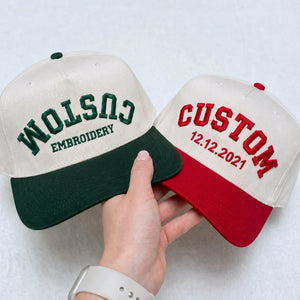 Custom Text Upside Down Snapback Hats - Embroidered Your Text, Name, Logo on Front, Side & Back