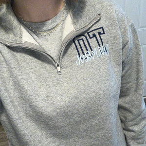Custom Embroidered Title Nursing Quarter Zip Sweatshirt with Name, Gift for Registered Nurse, Nursing Assistant