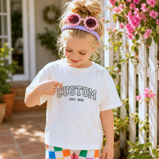Custom Embroidered Youth T-Shirt, Make Your Own Tee for Kids