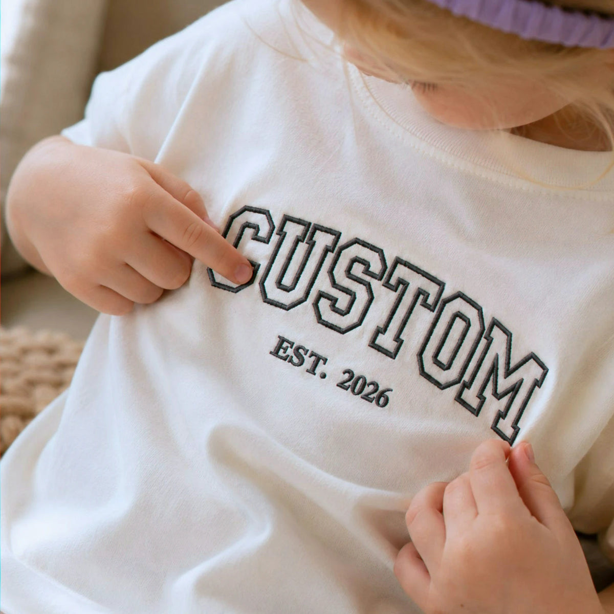 Custom Embroidered Youth T-Shirt, Make Your Own Tee for Kids