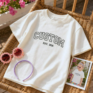 Custom Embroidered Youth T-Shirt, Make Your Own Tee for Kids