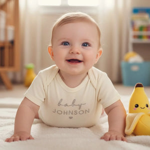 Custom Embroidered Baby Onesie with Name - Personalized Newborn Gift