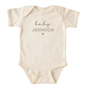 Custom Embroidered Baby Onesie with Name - Personalized Newborn Gift