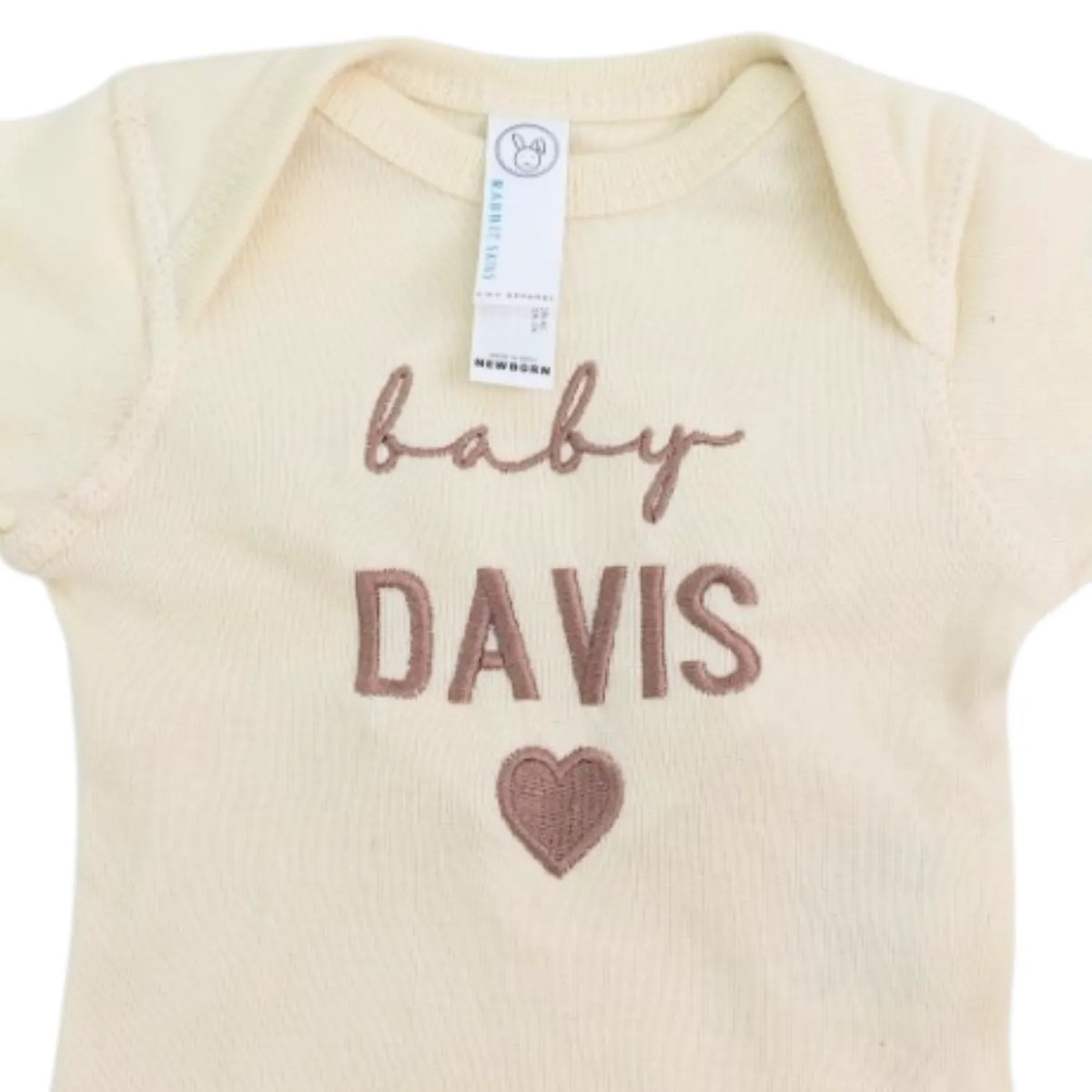 Custom Embroidered Baby Onesie with Name - Personalized Newborn Gift