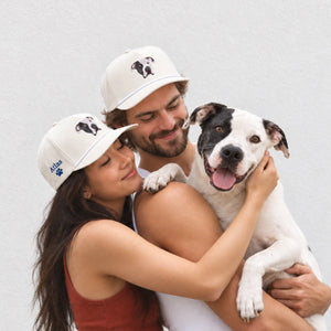 Custom Pet Photo Snapback Rope Hats - Embroidered Dog, Cat or any Pet Portrait Caps