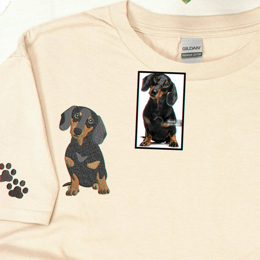 Sand Embroidered Dachshund Dog, Gift for Dachshund Dog Mom