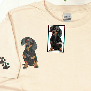 Sand Embroidered Dachshund Dog, Gift for Dachshund Dog Mom