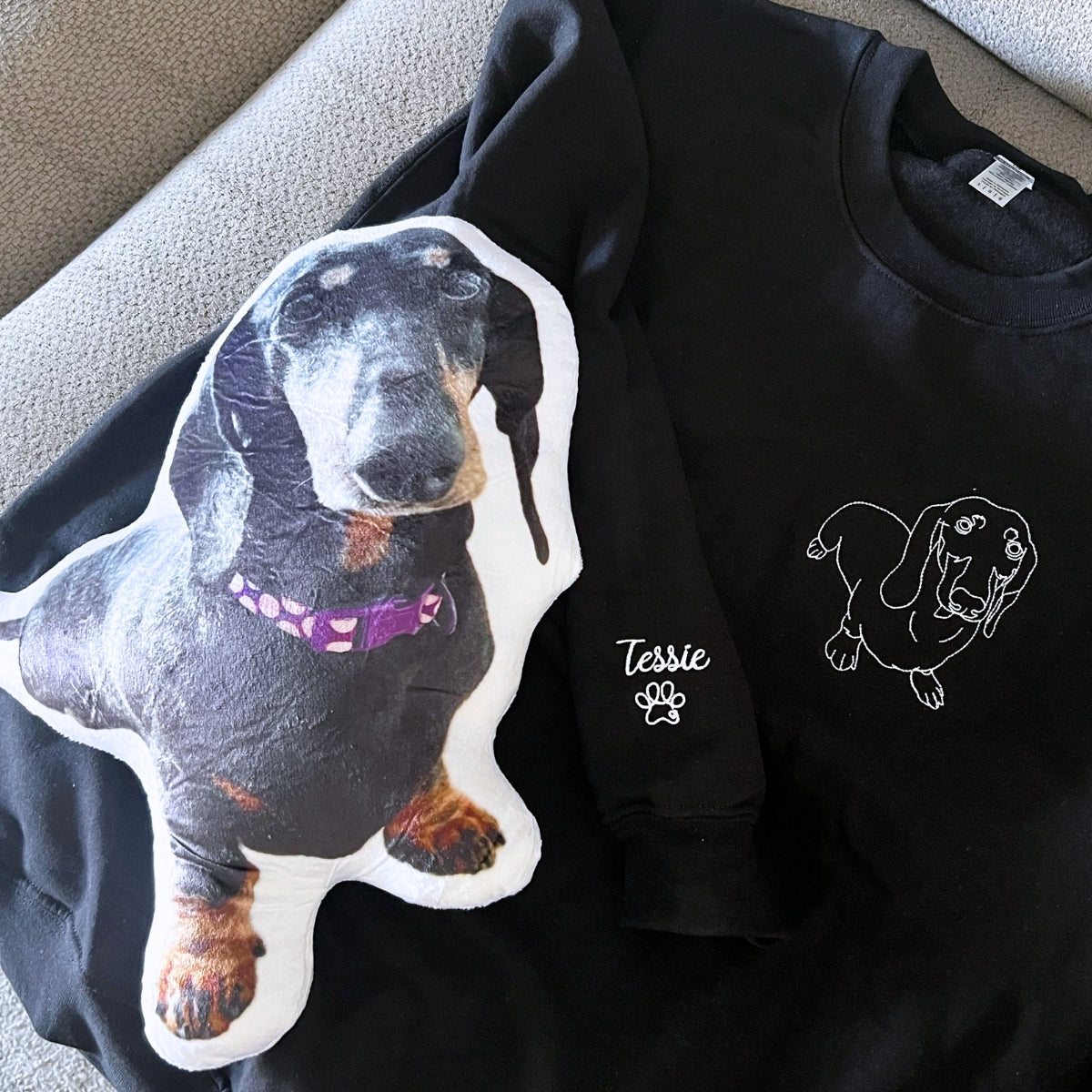 Custom Embroidered Dog Mom Hoodie, Personalized Hoodie with Icon, Gift For Dog Lovers - Embroly