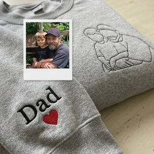 First Father’s Day Gift - Personalized Dad Embroidered Sweatshirt for New Dad