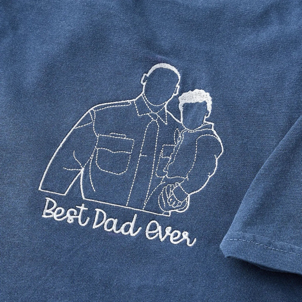Father and Son T-Shirt, Personalized Fathers Day Gifts from Portrait Photo Tee, Unique Gifts for Dad