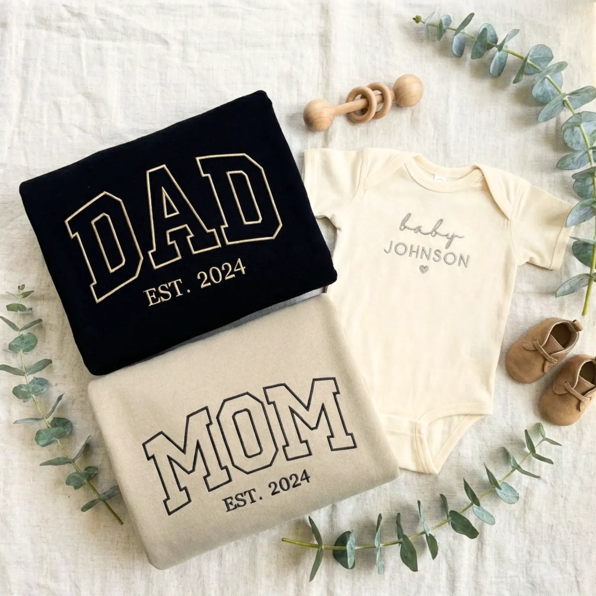 Custom Embroidered Baby Onesie with Name - Personalized Newborn Gift