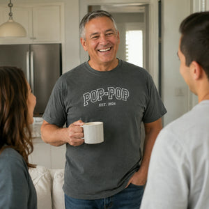Pop Pop T-Shirt or Sweatshirt Embroidered - Father's Day Gift for Dad, New Grandpa