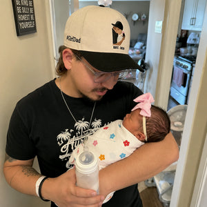 First Time Girl Dad Photo Hat Embroidered - Personalized Father's Day Gift for New Dad Est Year