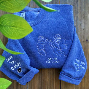 Personalized Daddy Daughter Hoodies or Sweatshirts with Picture