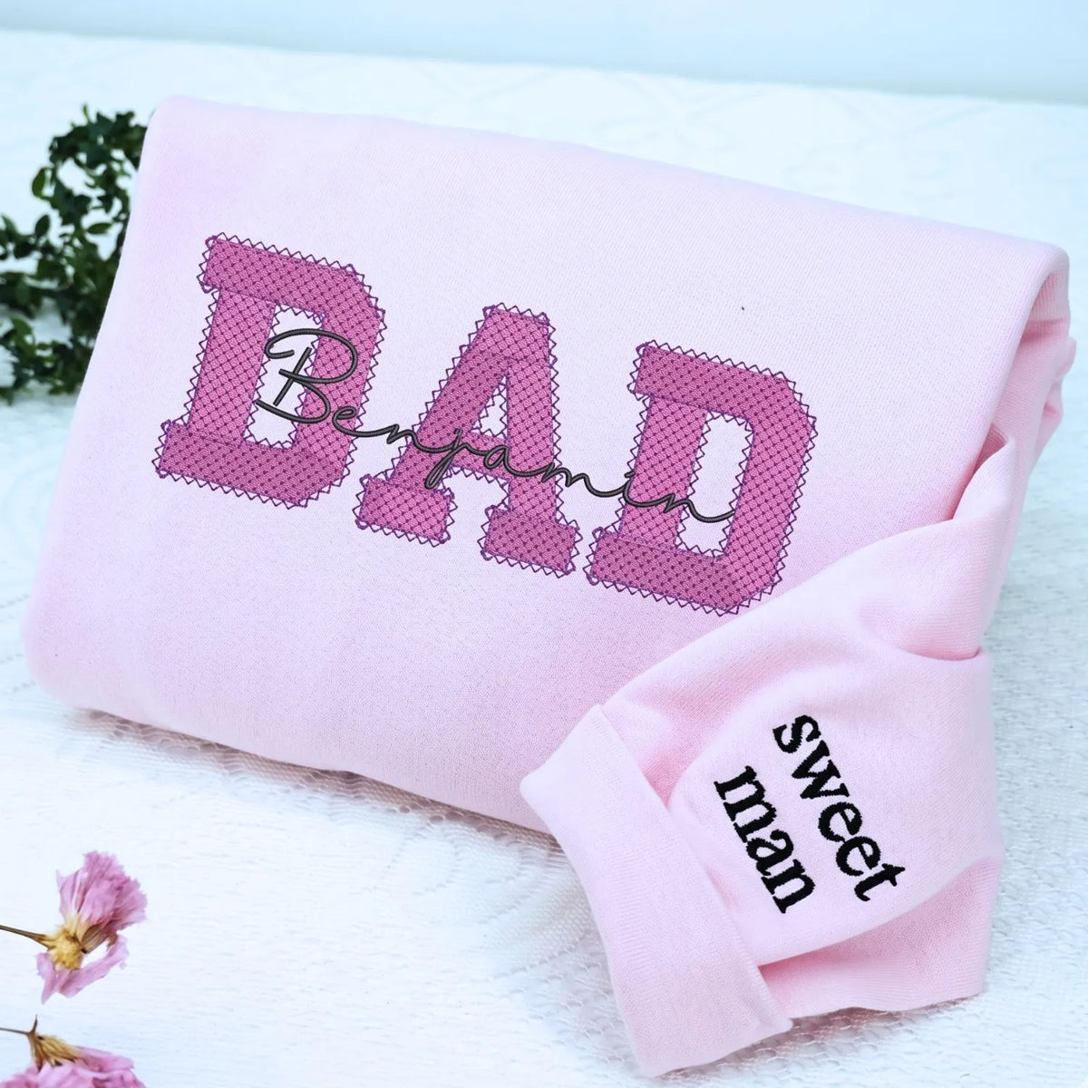 personalized dad sweatshirt with kids names custom father’s day hoodie gift for new dad