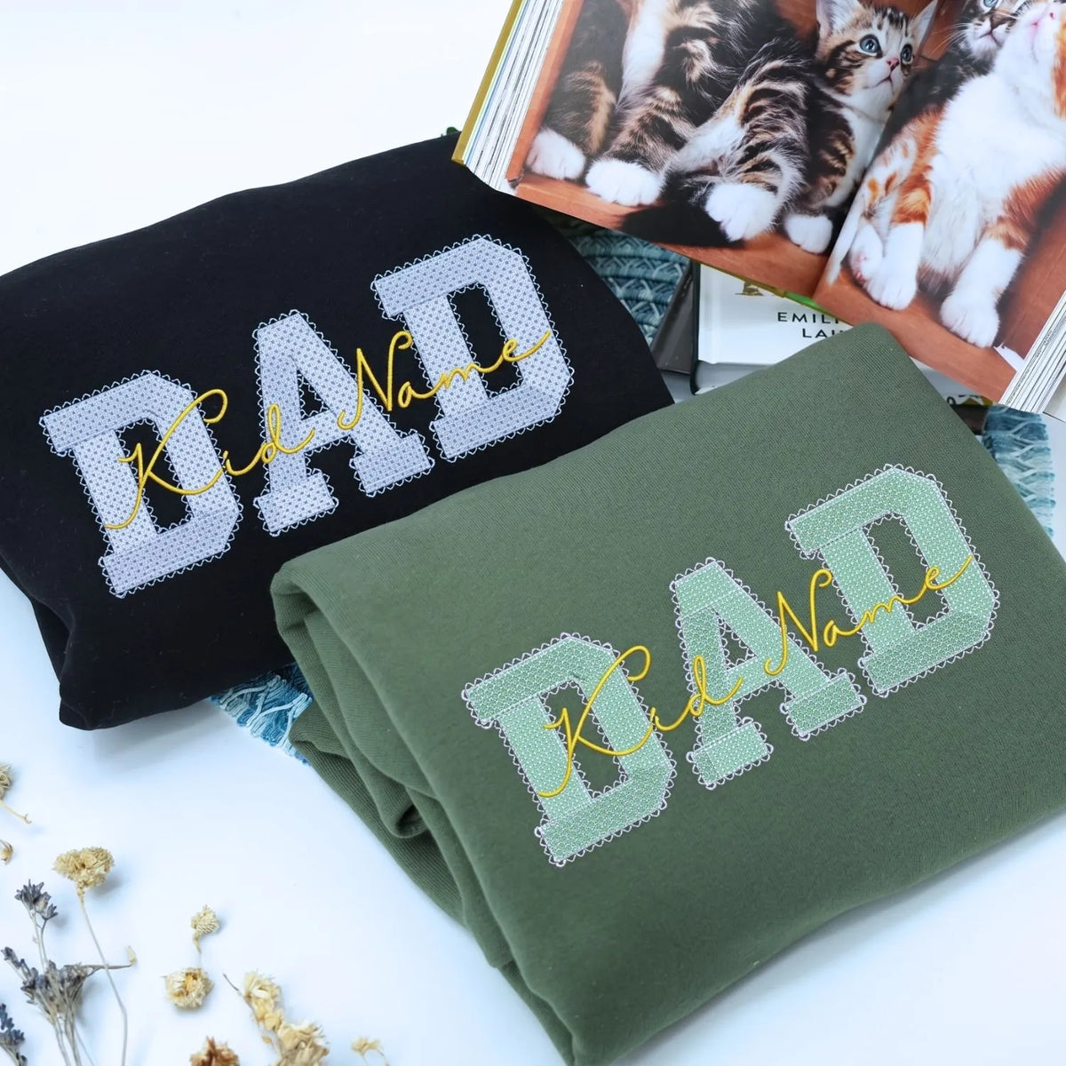 personalized dad sweatshirt with kids names custom father’s day hoodie gift for new dad
