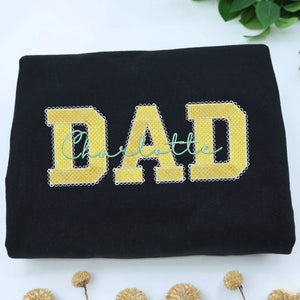 personalized dad sweatshirt with kids names custom father’s day hoodie gift for new dad