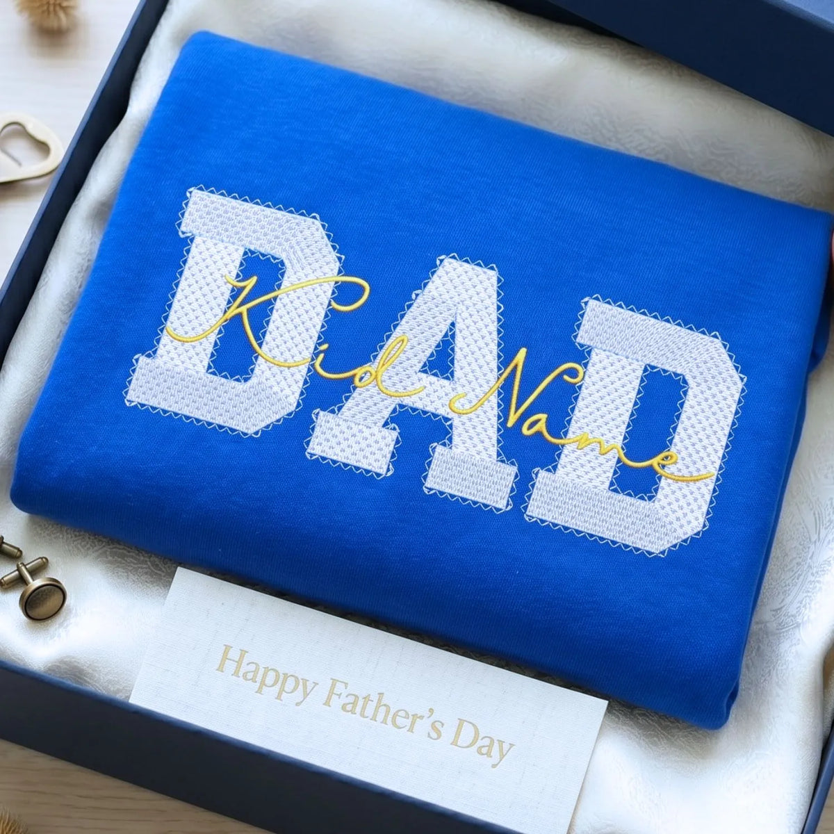 personalized dad sweatshirt with kids names custom father’s day hoodie gift for new dad