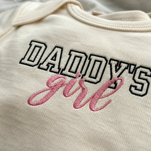 Daddy and Daughter Matching T-Shirt, Baby Onesie or Set - Embroidered Father's Day Gift for New Girl Dad
