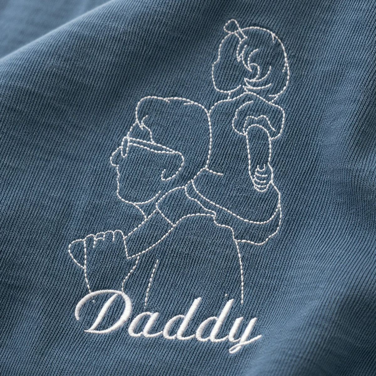 Dad and Daughter Photo Outline T-Shirt or Sweatshirt, Personalized Father's Day Gift