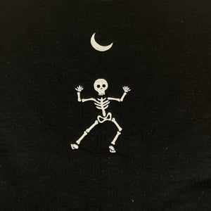 Dancing Skeleton Crewneck, Embroidered Halloween Sweatshirt, Hoodie