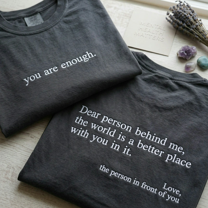 Dear Person Behind Me Embroidered Shirt