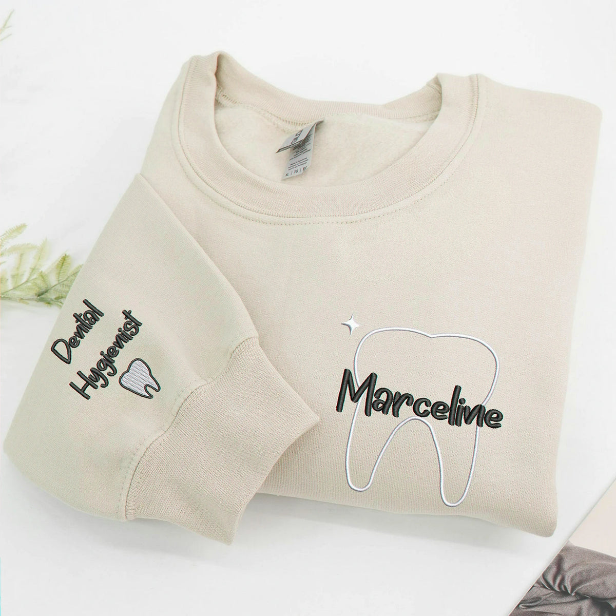 Embroidered Dental Hygienist Sweatshirt - Personalized Name, Gift for Dental Professionals