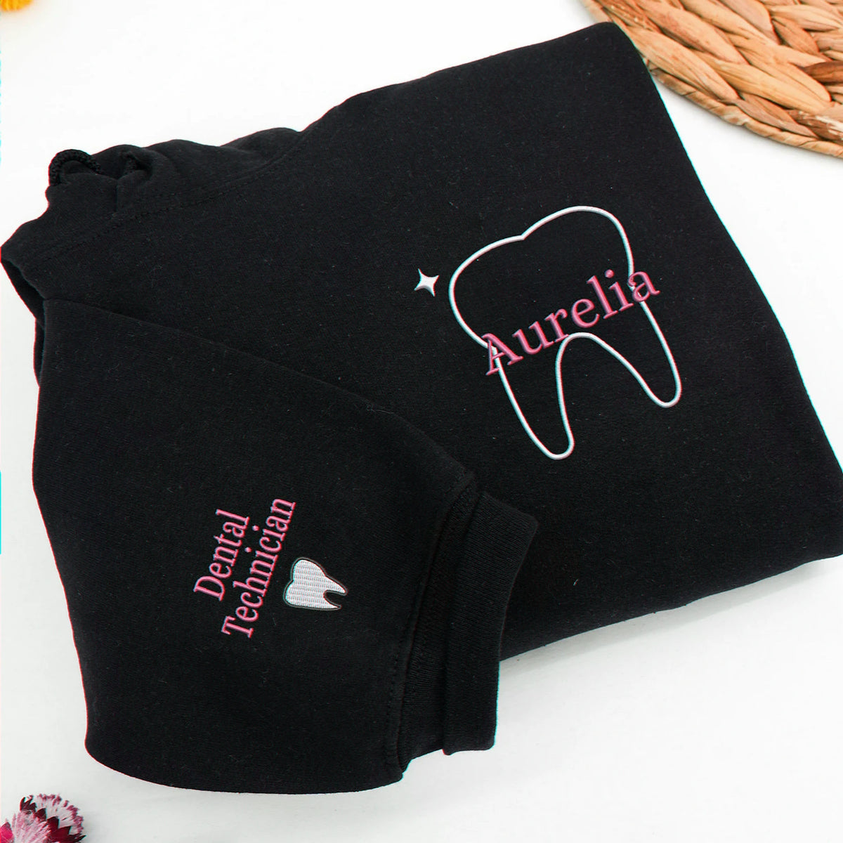 Embroidered Dental Hygienist Sweatshirt - Personalized Name, Gift for Dental Professionals
