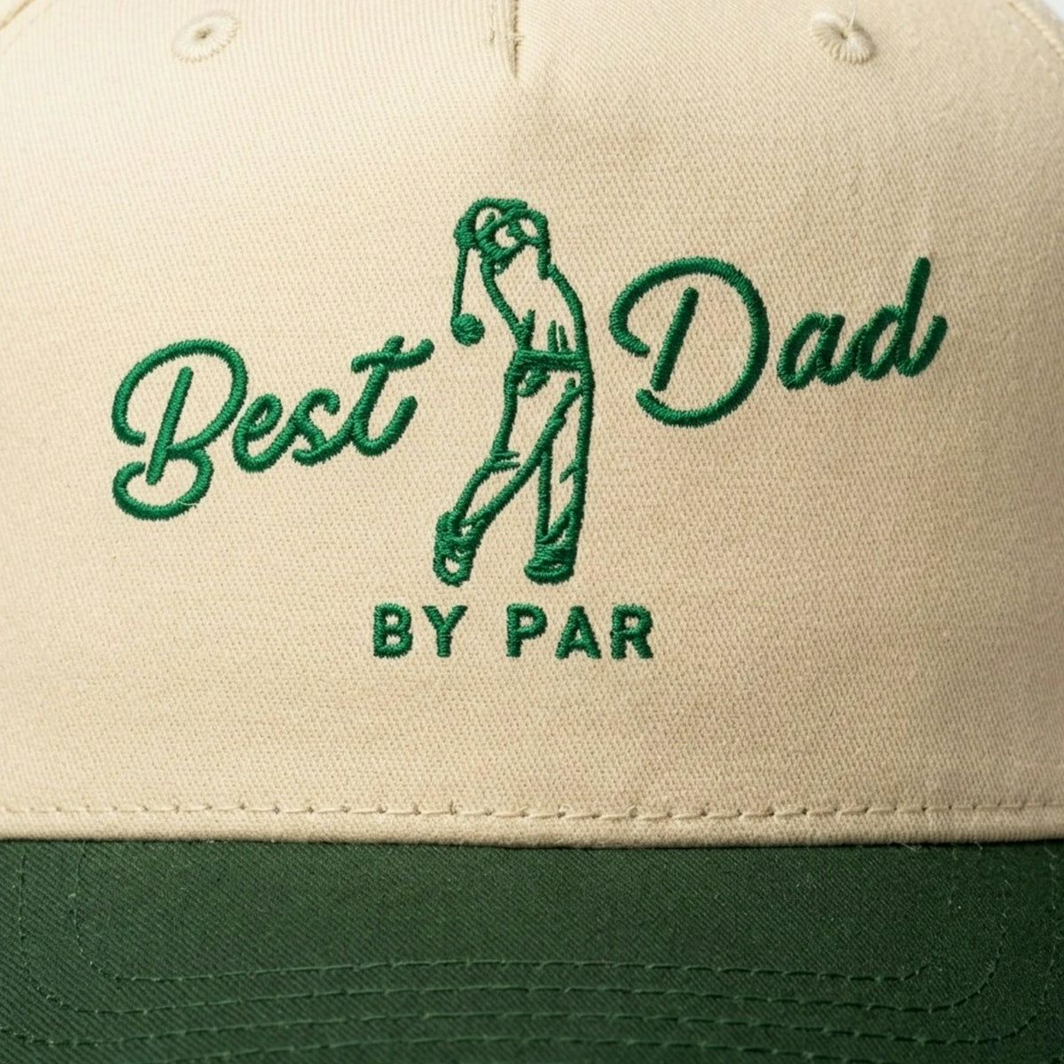Best Dad By Par Snapback Hat - Embroidered Gift Dad Golf Cap