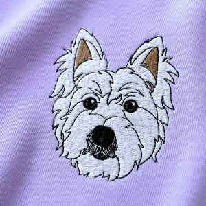 Custom Dog Memorial T-Shirt for Couple - Embroidered Pet Photo Portrait Tee & Name - Dog Loss Sympathy Gift for Him and Her
