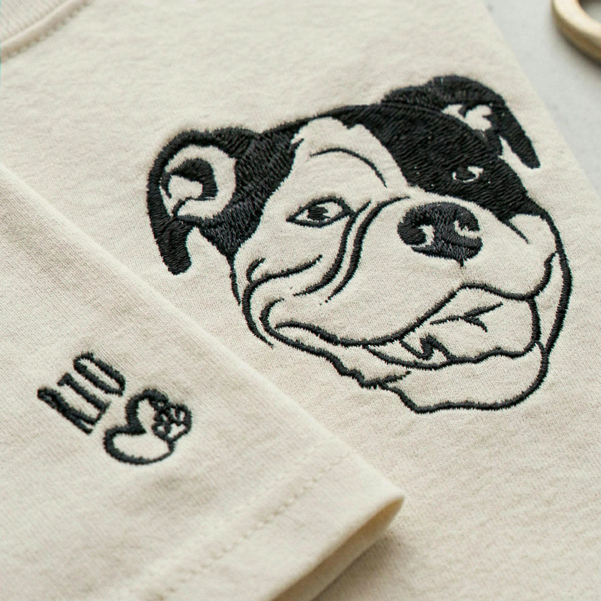Custom New Dog Outline T-Shirt for Dad - Embroidered Pet Photo Tee & Name - First Time Dog Dad Gift for Him