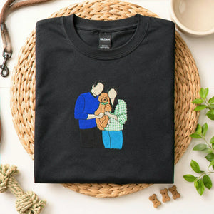 Custom Dog Dad Shirt Portrait from Photo, Gift for Dog Dad