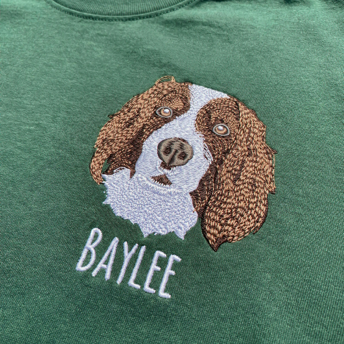 Custom Dog Portrait T-Shirt for Birthday Dad - Embroidered Pet Photo Tee & Name - Gift for Him